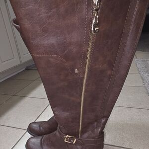 G by Guess Dark Brown Over the Knee Boots
